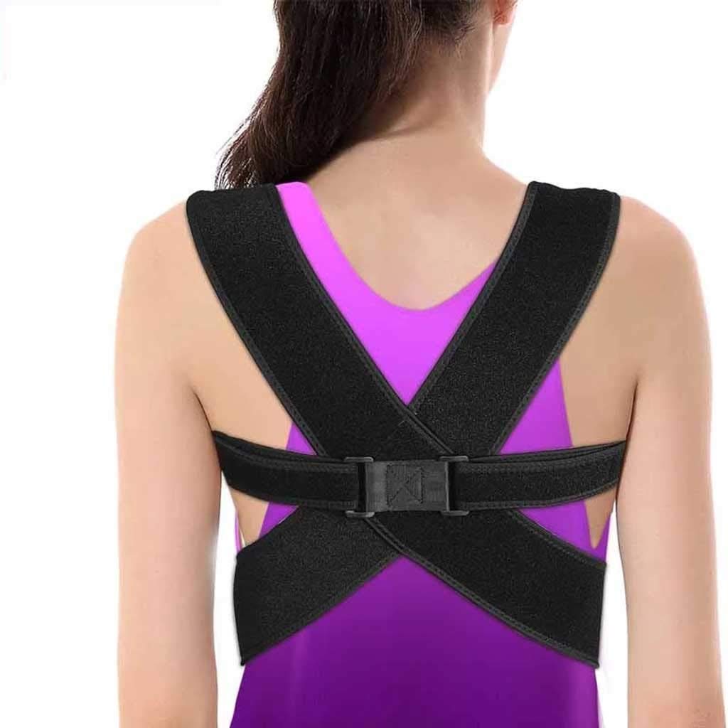 1pcs back-up corrector support brace shoulder clavicle support thoracic kyphosis lower upper back pain relief cervical (size : medium-m)