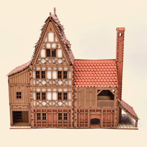 Guild Hall - DIY Wooden House Building Kit for Architecture & Engineering Assembly Set for Teens and Adult, Tabletop Games, Makes a Great Gift for who Like Creative Play - Realistic - Image 9