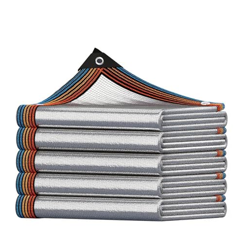 Aluminet - Cubierta para coche, 99% reflectante con ojales, tela plateada para invernadero, patio, cochera y patio trasero, lámina de aluminio duradera (6 x 8 m)