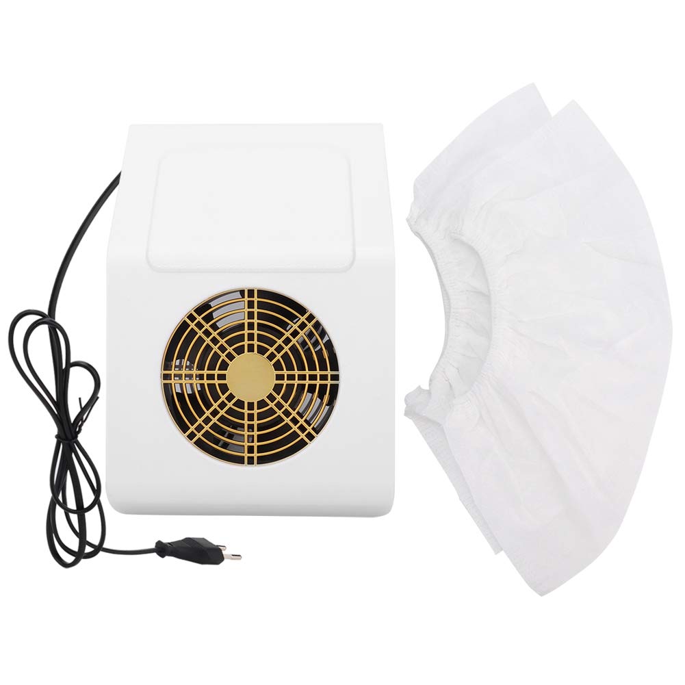 Colector de Polvo de Uñas de 40 W, Máquina de Succión para Decoración de Uñas, Aspiradora, Herramienta de Manicura con Filtro, Herramientas Profesionales de Aspiradora para Salón(fuente blanca)