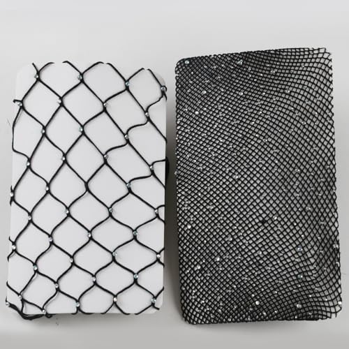 Image of Forbidden Road 2 Pack Sparkly Tights Large and Small Mesh Fishnet Rhinestone Tights For Women Sexy Glitter Fishnets Stockings