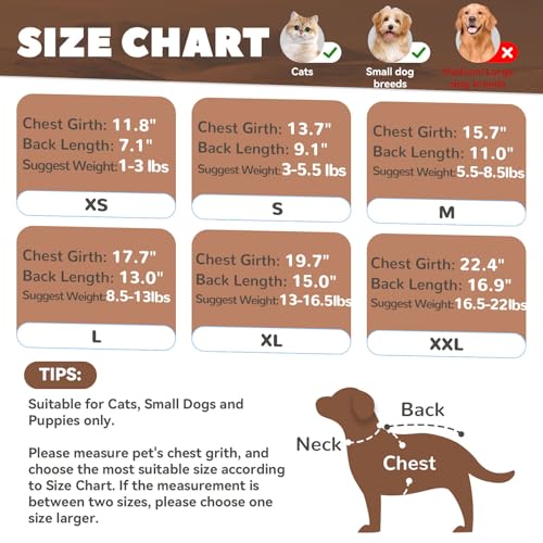 Image of Small Fleece Dog Sweater with Leash Ring Soft Warm Fall Winter Dog Clothes Cute Cat Apparel Puppy Sweaters Classic Pullover Doggy Sweatshirts Chihuahua Costumes Cat Outfits(Brown,XS)