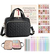 BellaHold Bible Cover Case for Women, Large Bible Bag with Study Supplies, Bible Journaling Kit w...