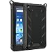 Fire 7 2015 Case, POETIC Revolution [Premium Rugged][Shock Absorption & Dust Resistant] Complete Protection Hybrid Case w/ Built-In Screen Protector for Amazon Fire 7 5th Gen (2015) Black/Black