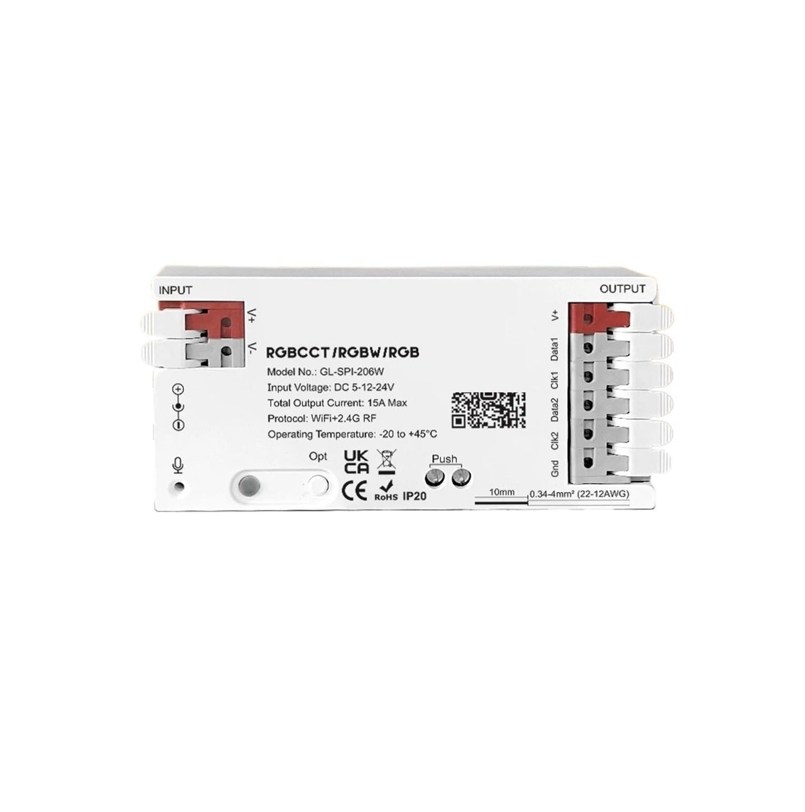 Atenuador digital de luz LED con controlador SPI para píxeles