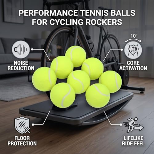 Pelotas de tenis para rodillo de bicicleta, protección de suelo en casa 3