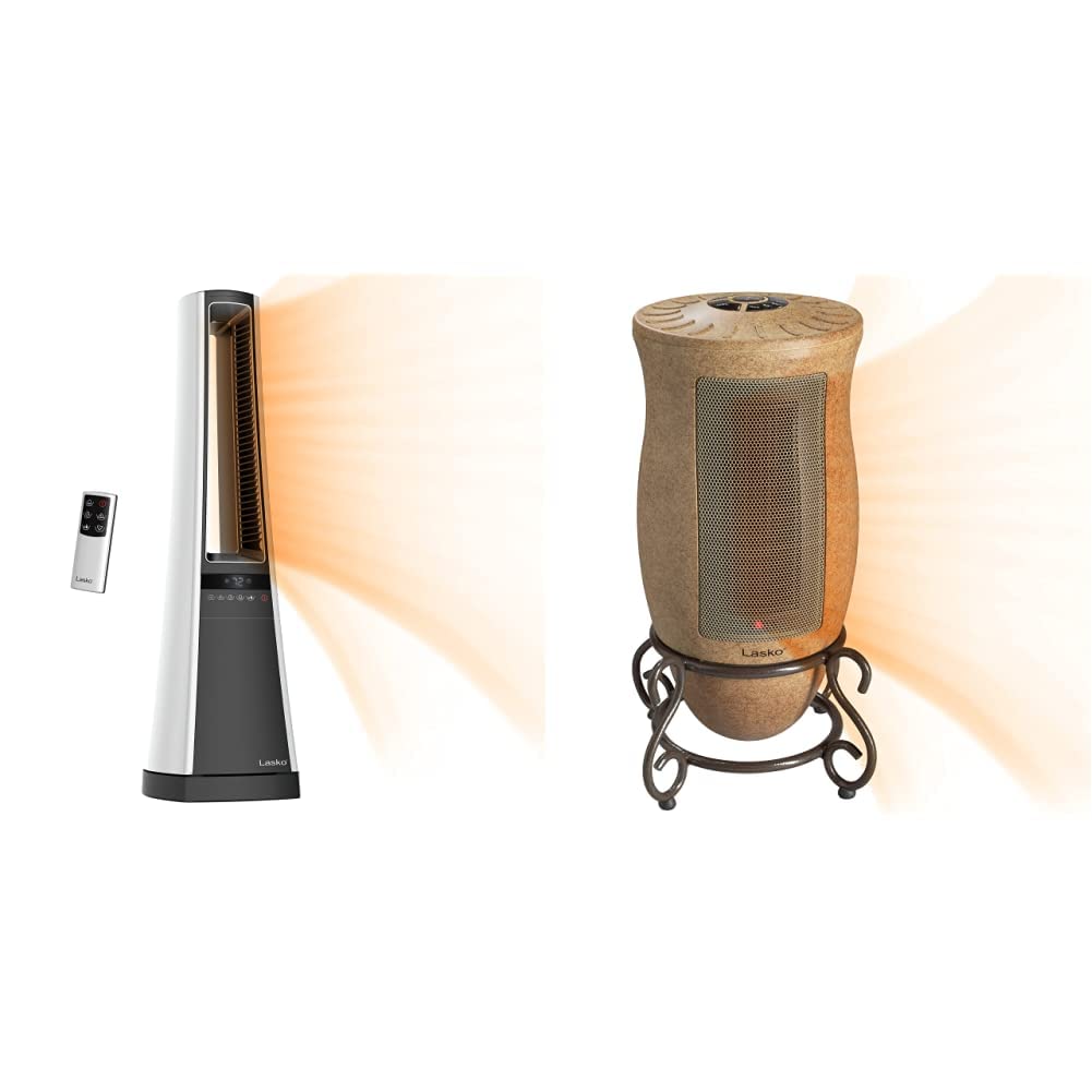 Amazon.com: Lasko Oscillating Bladeless Ceramic Tower Space Heater, 27  Inches, Silver, 1500W, AW300 u0026 Oscillating Ceramic Designer Series Space  Heater, 16 Inches, 1500W, Beige, 6405 : Everything Else