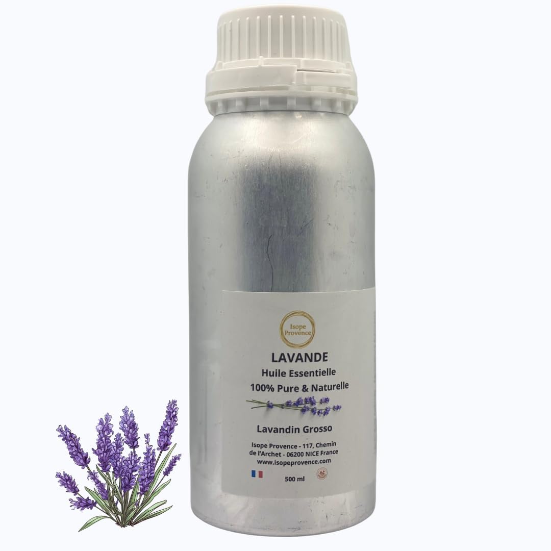 Aceite Esencial Lavandin Grosso 1 cama – Directo Productor Francia Drôme Provenzal – 100% puro y natural – Difusor, Aromaterapia, Relajación, Sueño, Bienestar –