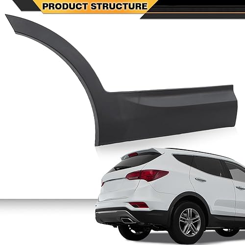 Miniatura 8 de Puerta trasera derecha, color negro, para puerta trasera derecha, color negro, compatible con Hyundai Santa Fe Sport 2013, 2014, 2015, 2016, 2017,