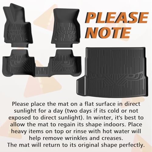 Image of TripleAliners Floor Mats & Trunk Mat All Weather Liners Compatible with 2025 2026 BMW X3 Accessories TPE Cargo Custom Fit Anti-Slip Odorless Full Set Liners Protection(Floor Mats & Trunk Mat)