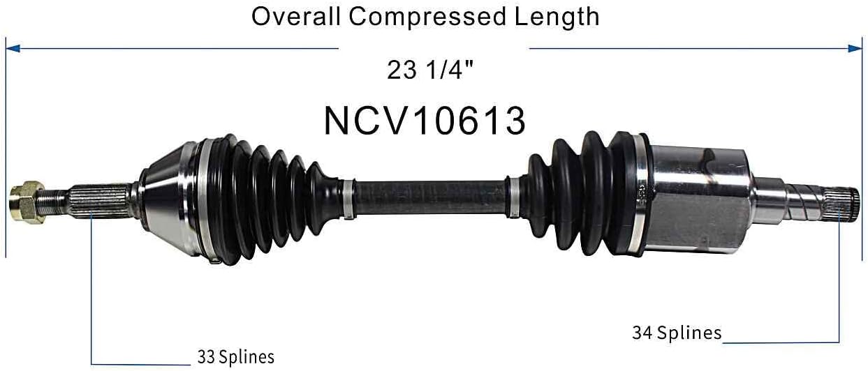 GSP NCV10613 CV Axle Shaft Assembly - Left Front (Driver Side)