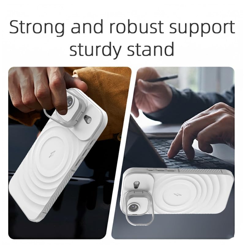 Image of LuxuryKase Shockproof Case for iPhone Air | Ripple Pattern | Camera Protection | Inner Velvet Fabric Lining | Protective Cover with Enhanced Grip & Wireless Charging Support - White
