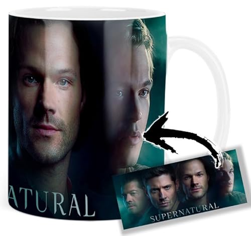 Bild: Supernatural Misha Collins Jensen Ackles Jared Padalecki Alexander Calvert Tasse Keramikbecher Mug f�r 12,99 EUR bei amazon.de