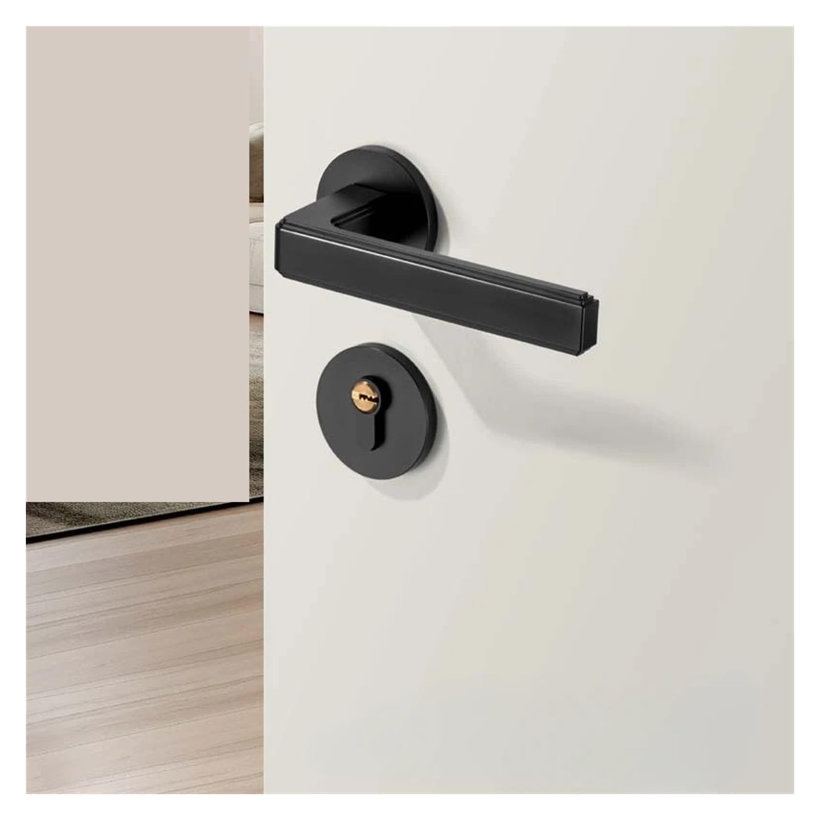 Cerraduras para puertas interiores con llave juego completo de dormitorio y sala F_72mm