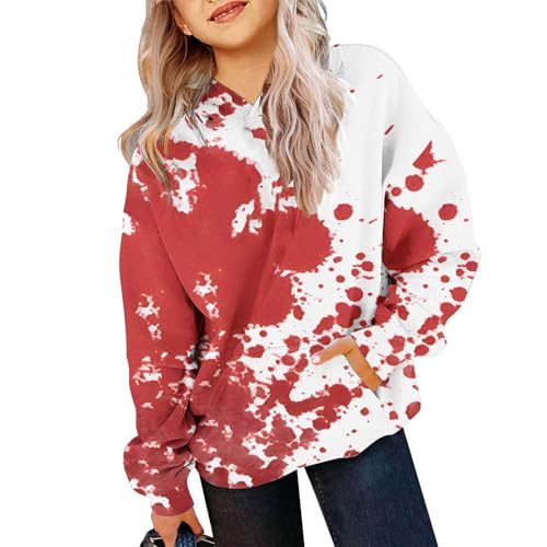 Halloween Sweatshirts for Teen Girls Spooky Season Funny Long Sleeve Hooded Tops Fashion Graphic Print Hoodies2