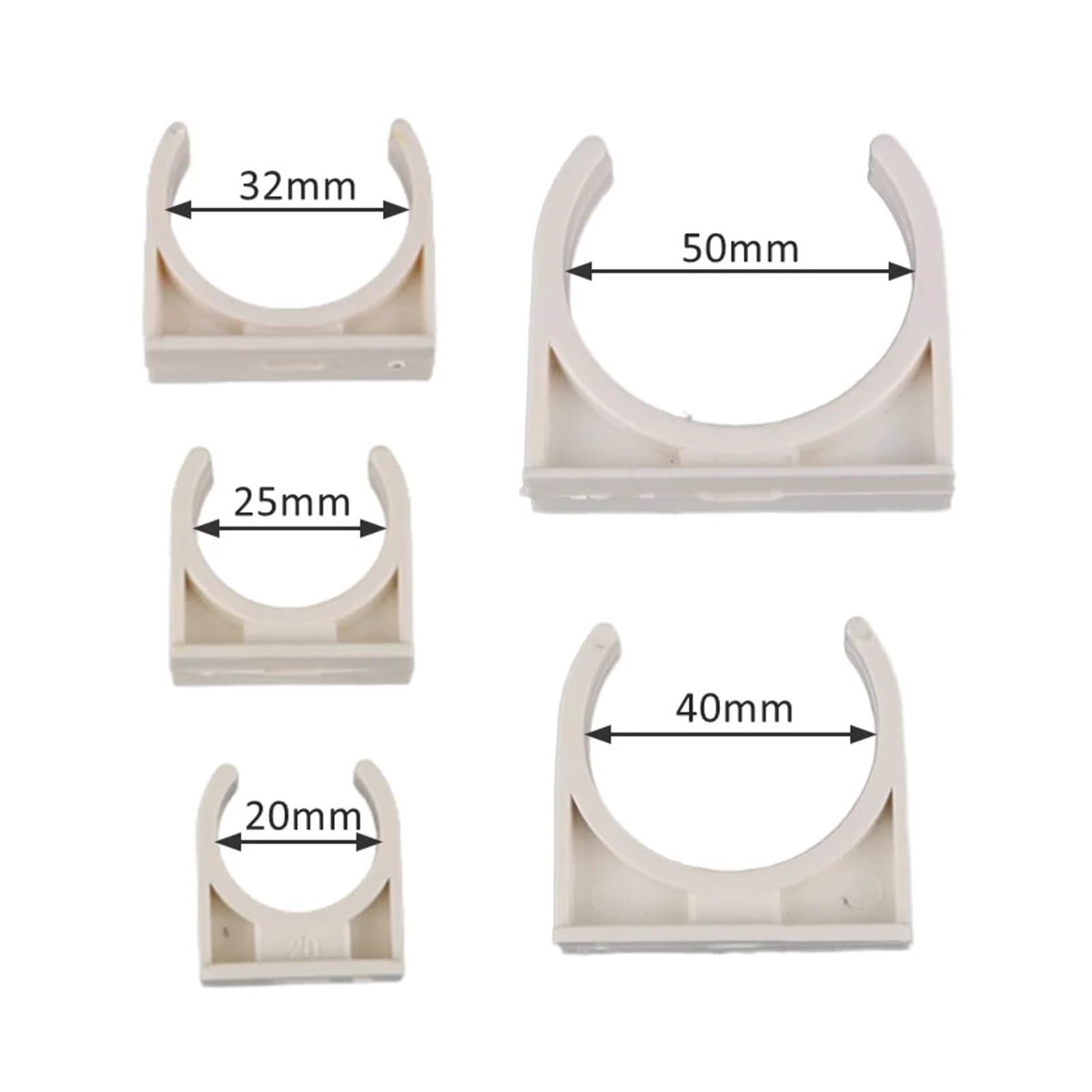Colliers de Serrage, Lot de 10 Colliers de Serrage en PVC for Tuyau d'arrosage de Jardin et Aquarium 16-50 mm(40mm)