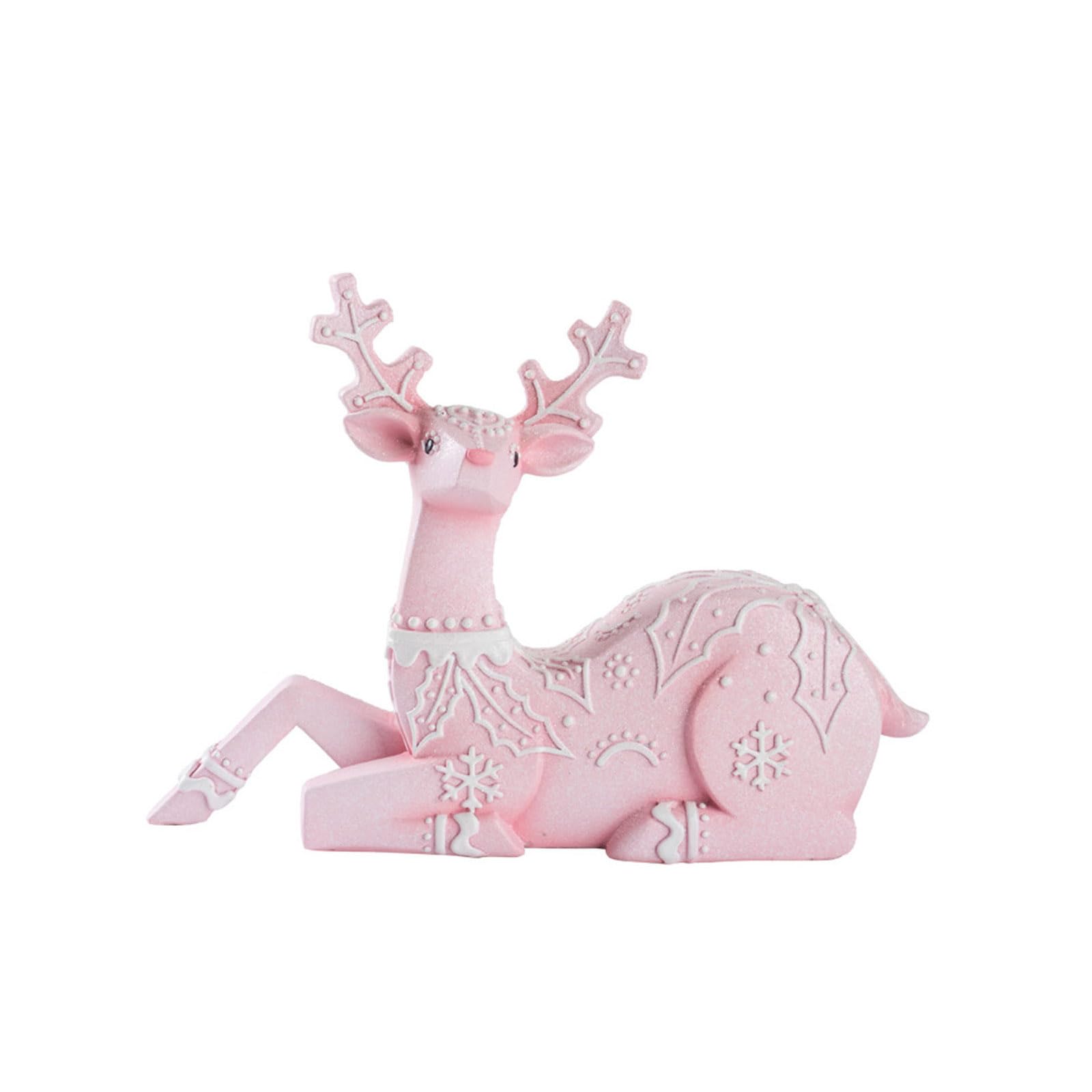 Elnwnnkc Reindeer Sculpture Christmas Themed Deer Decoration for Mantels Shelf Desktop Display Home or Christmas Mantels Decoration