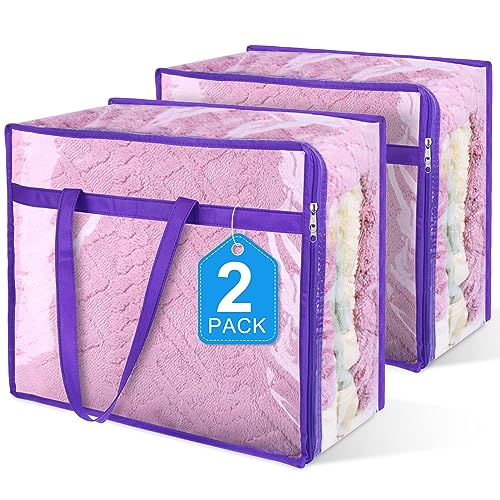 Budding Joy 2 Stück Transparente Plastik Aufbewahrungstasche, 40L Kleidung...