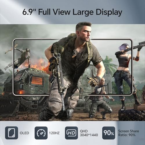 Image of X25 Ultra Unlocked Phones,Built - in Pen，Snapdragon888,12GB RAM+512GB ROM Unlocked Cell Phone, 6.9 inch OLED Screen, 48+108MP Camera, Battery 5000mAh,Dual SIM, Android 14,WiFi 5 (Blue)