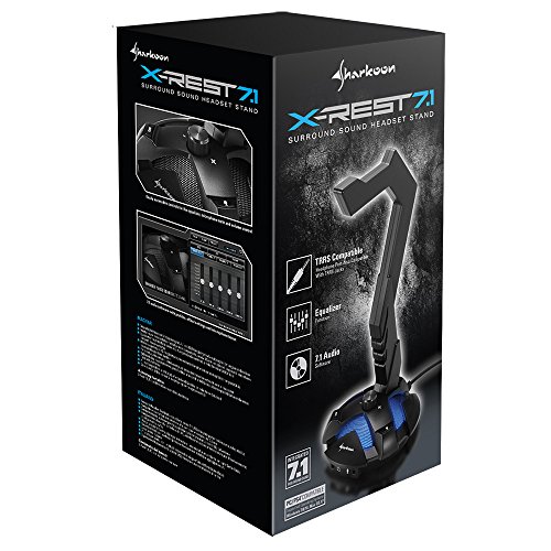 Sharkoon X-Rest 7.1 Surround Sound Kopfhörer supporto nero