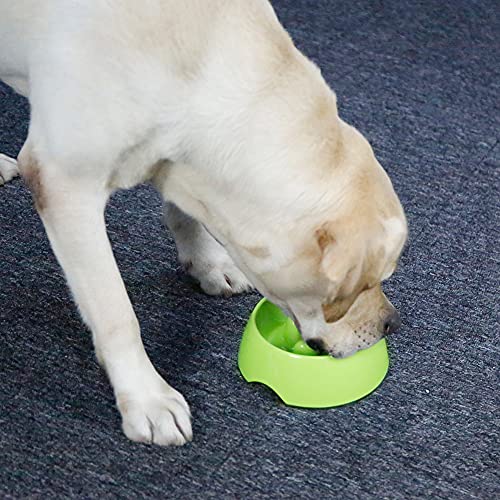 Super Design Anti-Gulping Dog Bowl Slow Feeder, Interactive Bloat Stop Pet Bowl for Fast Eaters 1.5 Cup Green