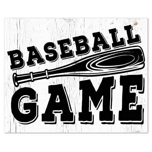 Plaque murale baseball bois rustique grand format déco rétro maison