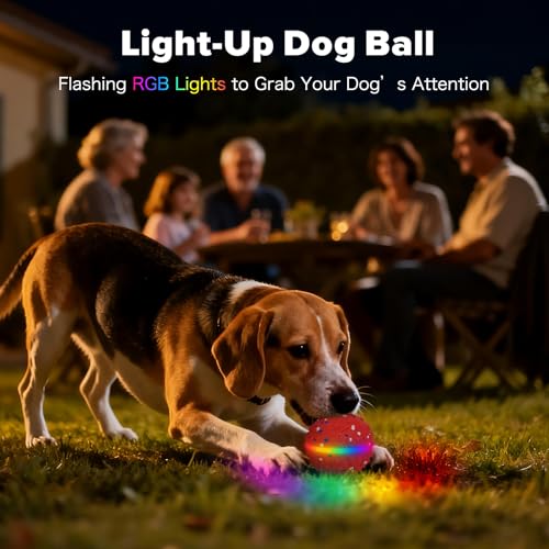 Balle interactive pour chien balle auto-roulante rebondissante Flashseen - 5