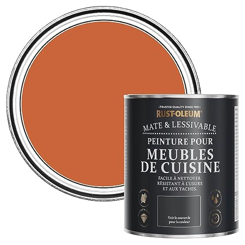 Rust-Oleum Peinture Orange pour Meubles de Cuisine, Finition Mate - Thé Chaï 750ml