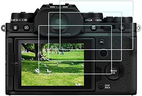 HUIPUXIANG X-T5 Screen Protector for Fujifilm Fuji XT5 Camera(for accessories), [3 Pack] 0.3mm High Definition 9H Hardness Optical LCD Premium Glass Protective Film Cover