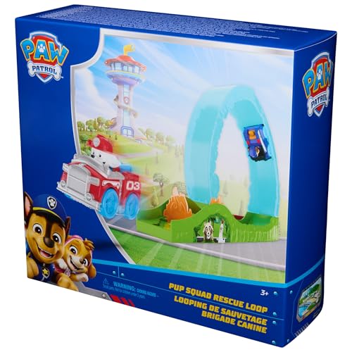 Paw Patrol Pat' Patrouille Looping De Sauvetage Brigade Canine Circuit Avec Petites Voitures Brigade Canine Chase Et Marcus Et Lance Véhicule Jouets Pour Garçons Et Filles À Partir De - vue 8