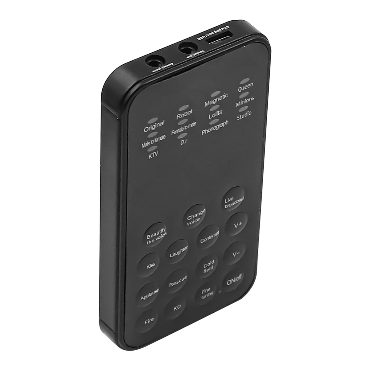 WANGCL Cambiador de voz portátil universal, 12 efectos de sonido, USB, Windows, PC, consola de juegos, móvil, tableta, instrumento de música
