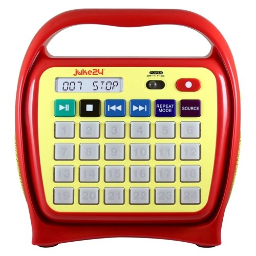 Hamilton Buhl Juke24 Portable Digital Jukebox with CD Player & Karaoke Function Red/Yellow