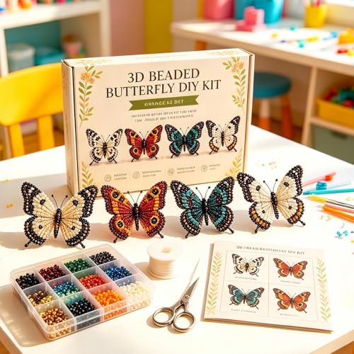 Kit perles DIY animaux avec instructions 3D pour loisirs créatifs - 3