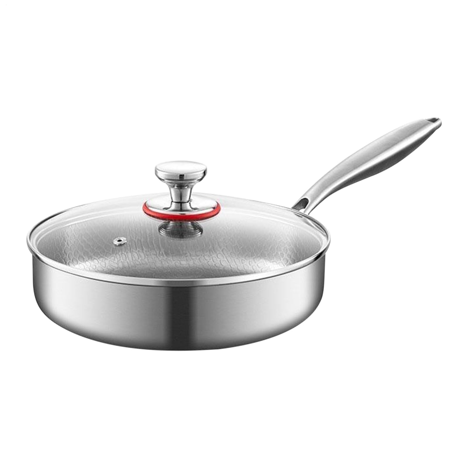 Sartén Titanio Antiadherente Utensilios de Cocina Antiadherentes | Sartén Cocina Con Tapa Para Cocineros Domésticos Principiantes Preparación Comidas Huevos Tortillas Carnes Camping Viajes