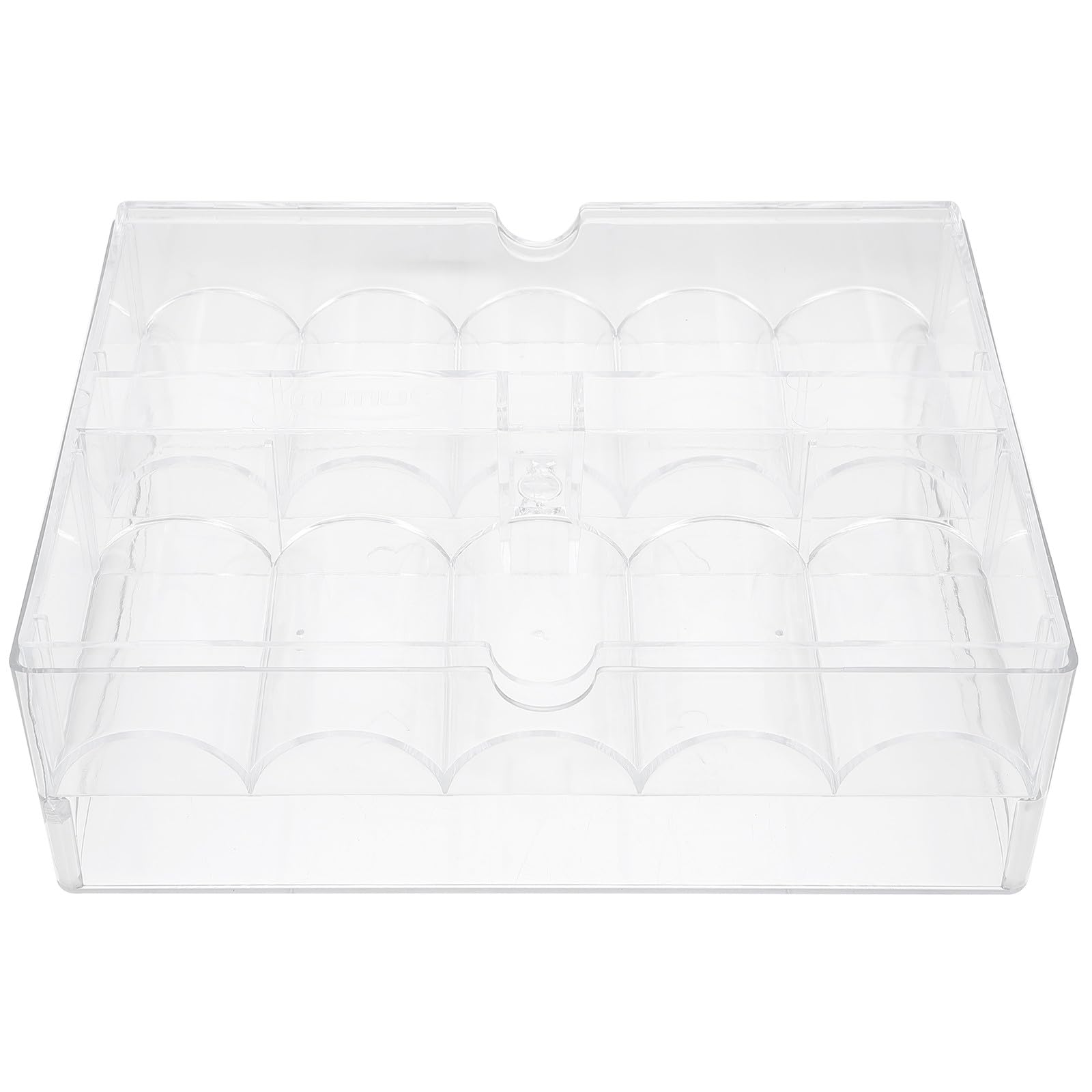 Boîte à jetons de poker acrylique rangement compact et transparent POPETPOP - 8