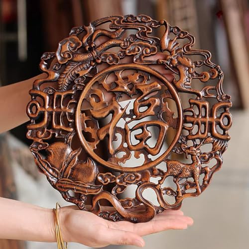 Bois de camphre sculpté FENNYYAR cadeau de pendaison de crémaillère