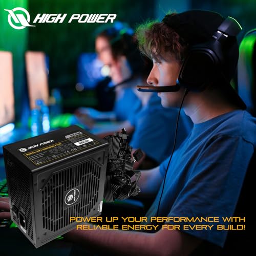 Image of HIGH POWER 850W Power Supply 80 Plus Gold Certified ATX 3.0 & PCIe 5.0 Compliant. High-Performance, Efficiency, Reliability, 120mm Silent Fan, Active PFC, and All Protections