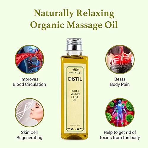 Image of Aloe Veda Extra Virgin Pure Olive Oil for Hair and Skin,200 ml