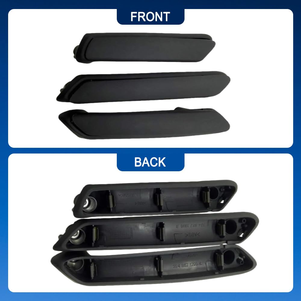 Riloer 3 Manijas Tirador interior de puerta para reposabrazos 3B4867372 3B0867180A, 3B4867179B, Compatible con VW Passat B5.5 2001-2005