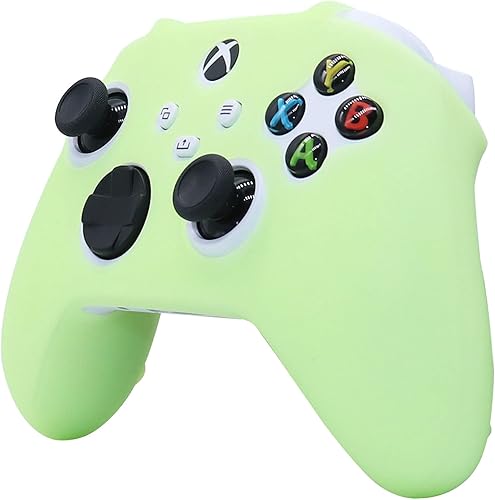 Miniatura 6 de HLRAO Funda de silicona que brilla en la oscuridad para el mando de Xbox Series X, funda protectora de goma suave antideslizante para el controlador