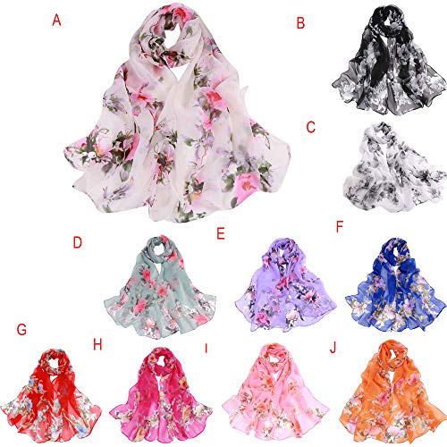 Scarfs for Womens Lightweight Floral Neckerchief Scarves and Wraps Sunscreen for Fall Summer Season Beach Wrap Shawl2