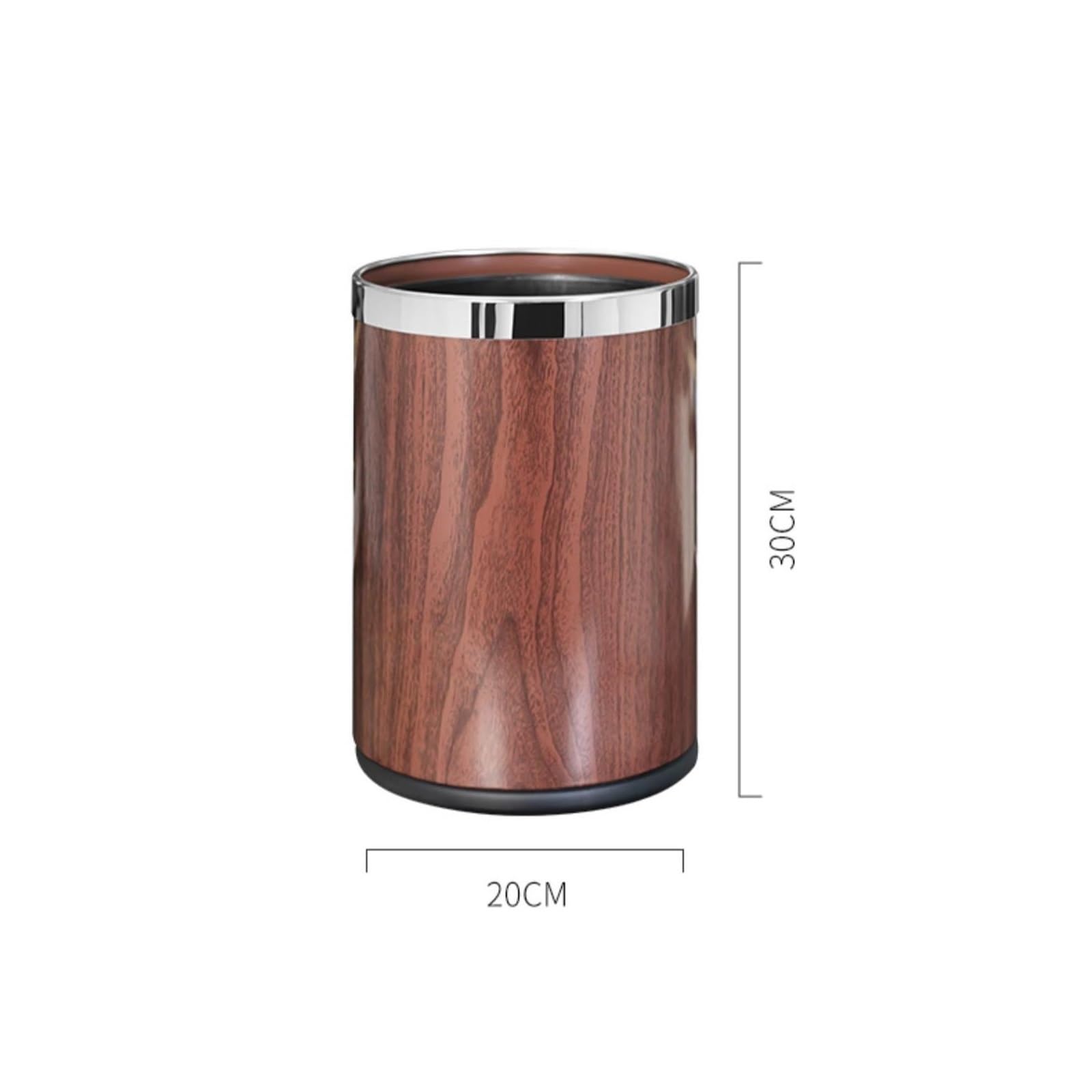 Kosz na śmieci z pokrywką Dwuwarstwowy kosz na śmieci z otwartym wierzchem, minimalistyczny biurowy w stylu chińskim retro(Red)