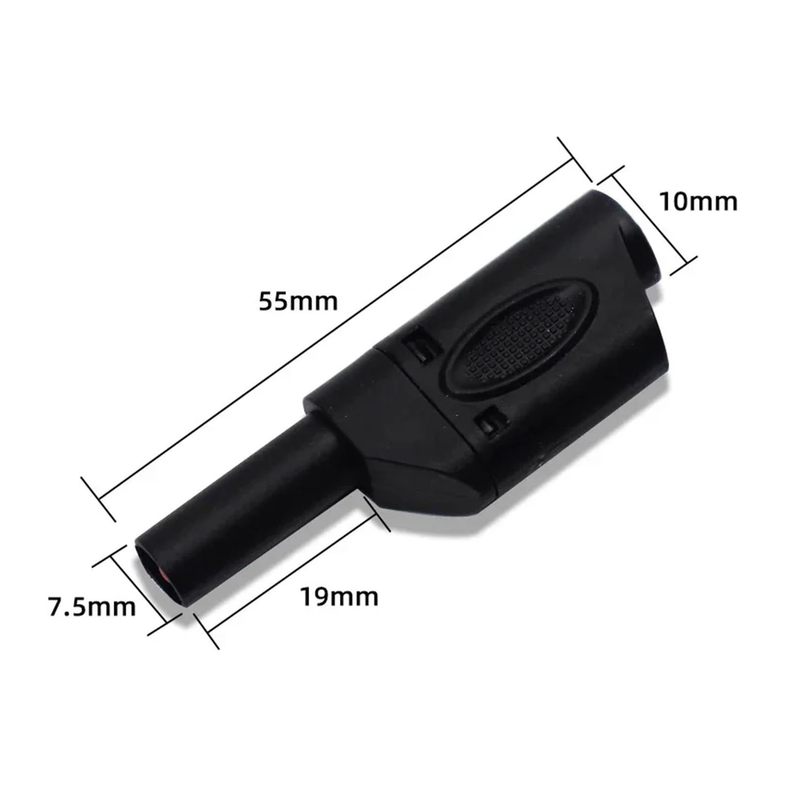 Lot de 20 fiches banane mâles rétractables de 4 mm - Connecteur à souder empilable - Noir et rouge