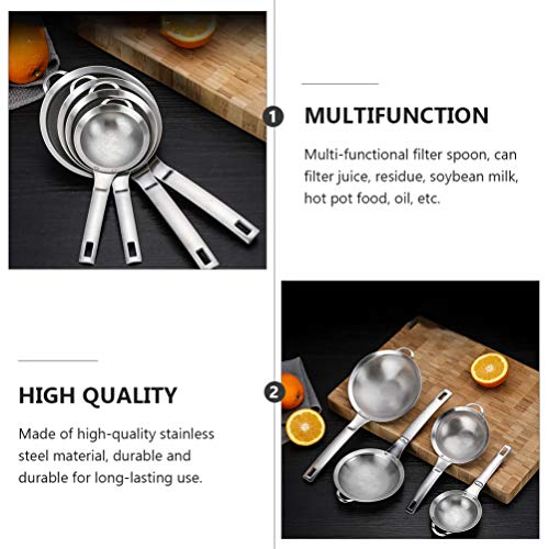 Hemoton Keukenzeef, roestvrij staal, schuimlepel, mesh, afseillepel, trainer, pollepel voor koken en frituren, 13 cm - Image 7