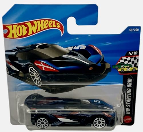 Image of Hot Wheels - Bugatti Bolide - HW Starting Grid 4 /10 - JJJ20 - Short Card - Dark Blue - Licensed Hypercar - Mattel 2026-1:64 - Licensed Product