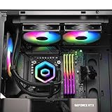 Cooler Master MasterLiquid 360 Core II CPU Liquid Cooler - 360mm AIO Water Cooling System (Max. 280W TDP), GR9 Dual-Chamber Pump, Enhanced ARGB Gen 2 Fans, Quick-Mount AMD & Intel Kits - Black - Image 6