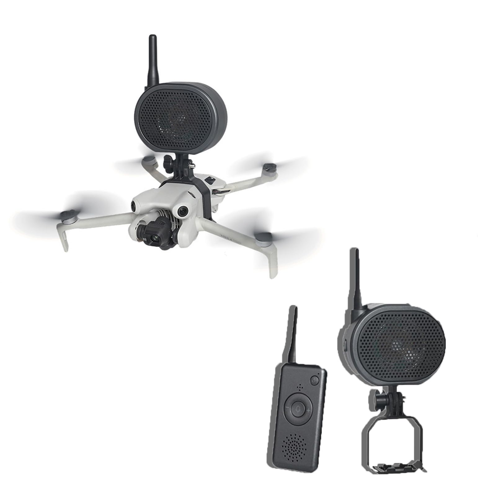Głośnik drona Megafon Głośnik Ultra-Long Distance Ogłoszenia Bezprzewodowy mini głośnik Walkie-Talkie Akcesoria do dronów Kompatybilny z DJI Mini 4 Pro
