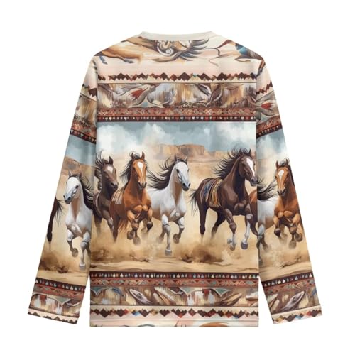Image of WELLFLYHOM Long Sleeve T-Shirt for Boys Girls 3-16 Years Old Tee Tops Crewneck Pullover Shirts Fall Outfits