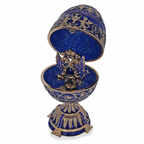 Bestpysanky 1912 Tsarevich Royal Imperial Easter Egg 5.5 Inches #TOP1