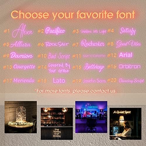 Miniatura 5 de Letreros de neón personalizados para dormitorio, grandes, hechos a mano, para bodas, fiestas, negocios, dormitorios, bares, salas de juegos y más